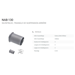 Silentbloc triangle de suspension arrière